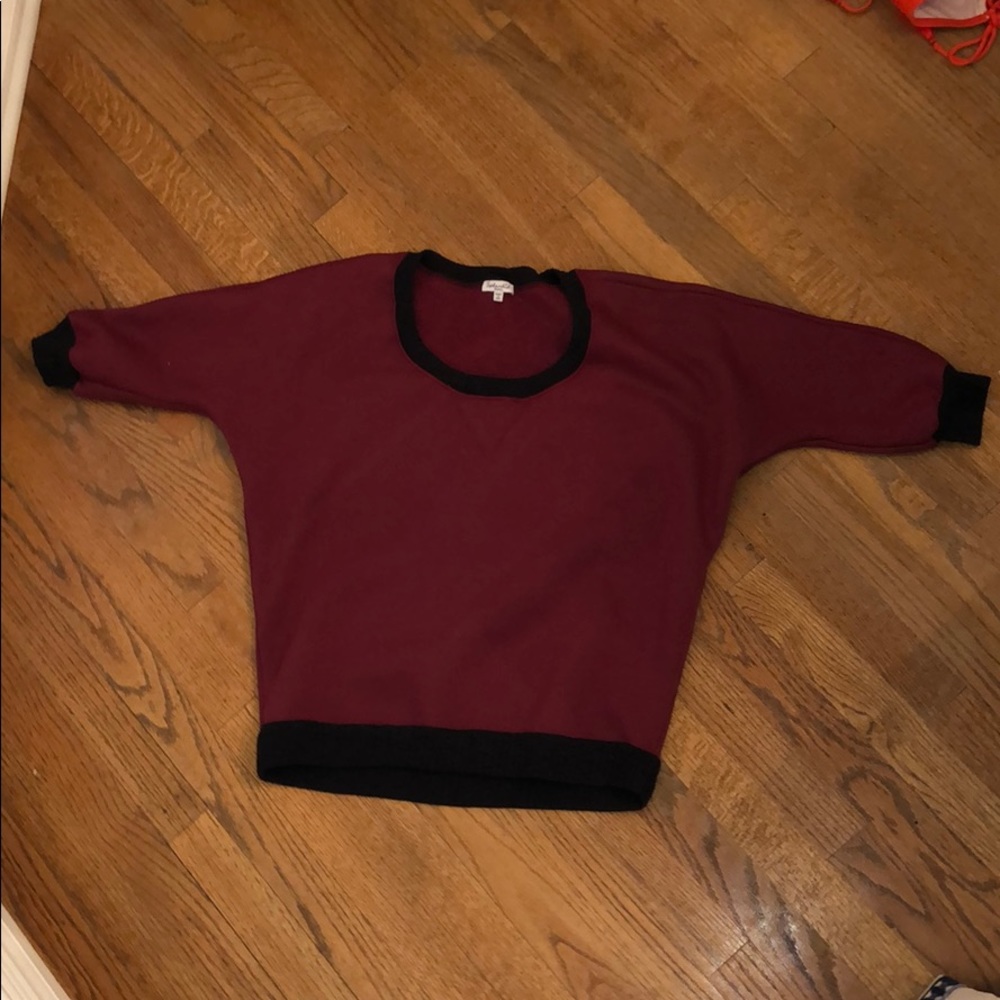 Splendid maroon and black pullover